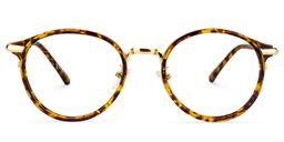 Christine Round Tortoise-Gold Eyeglasses0