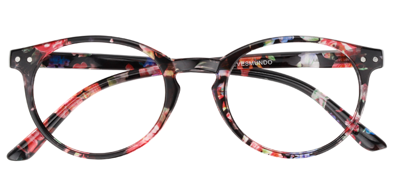 Oval Red Floral Reading Glasses | Zeelool Reading Glasses1