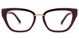 Conner Cateye Dark Red Glasses0