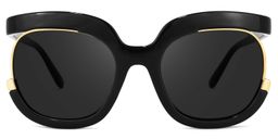 Darice Black Round Sunglasses0