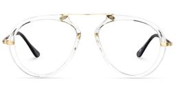 Darius Geometric Clear Glasses0