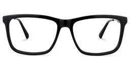 Darwin Rectangle Black Glasses0