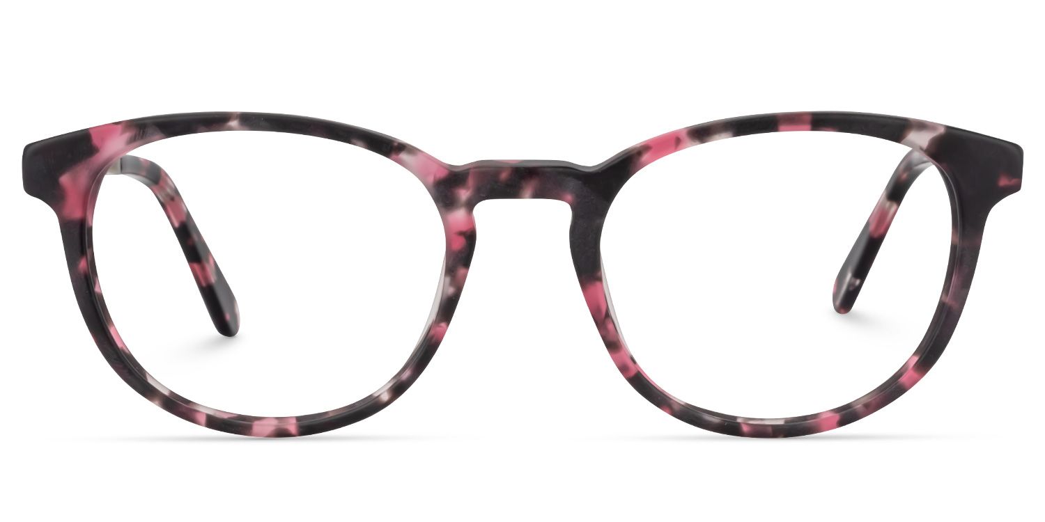 Round Pink Floral Glasses | Zeelool Glasses0