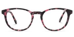 Darline Round Pink Floral Glasses0