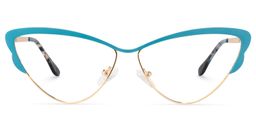 Darleen Cat Eye Peacock Blue Glasses0