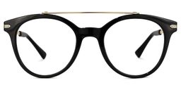 Luisa Round Black Glasses0