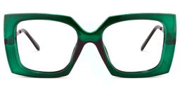 Landen Square Dark-Green Glasses0