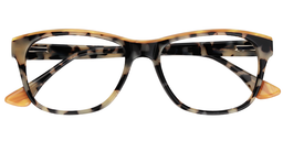 Terry Rectangle Light Tortoise Glasses1