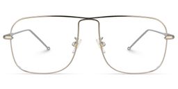 Jacqlyn Square Silver Glasses0