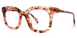 Lynette Square Red-Floral Glasses1