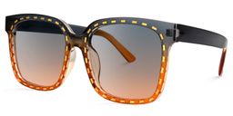 Amador Square Orange Sunglasses1