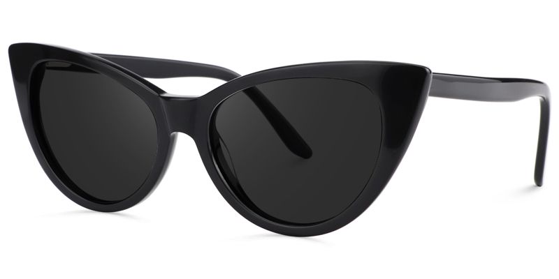 Marilyn Black Frame Sunglasses with Cat Eye Style | ZEELOOL CA1