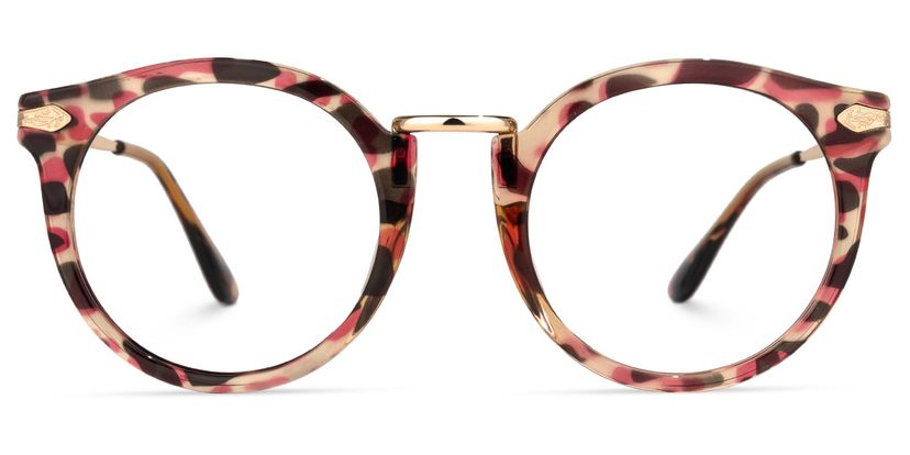 Quentina Round Red Glasses