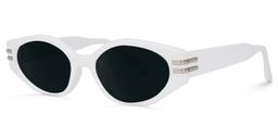 Shalanza Geometric White Sunglasses1