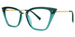 Dionne Cateye Green Glasses1