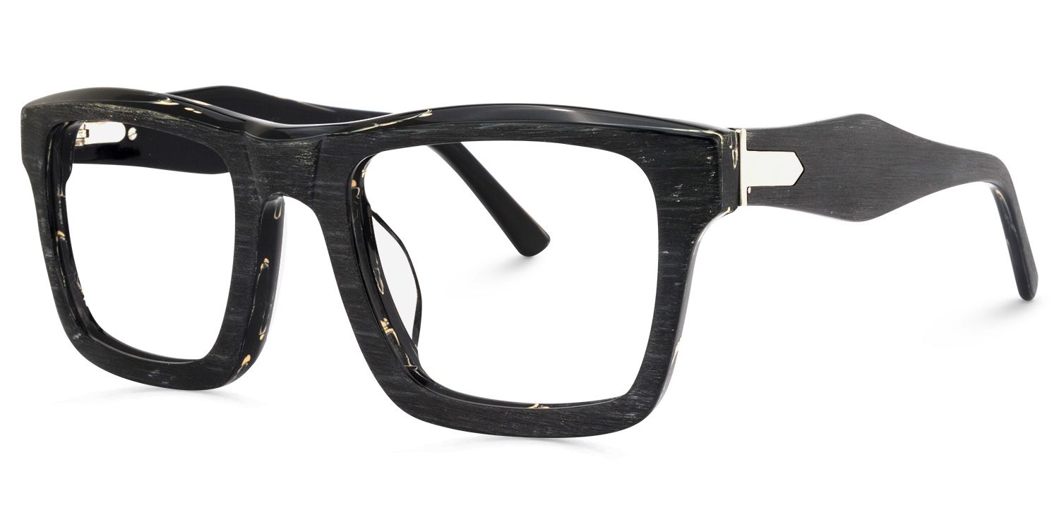 Rectangle Black Glasses | Zeelool Glasses1