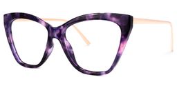 Huggins Cateye Purple-Tortoise Glasses1
