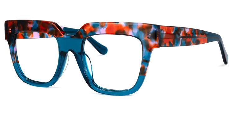 Carolann Square Blue Glasses