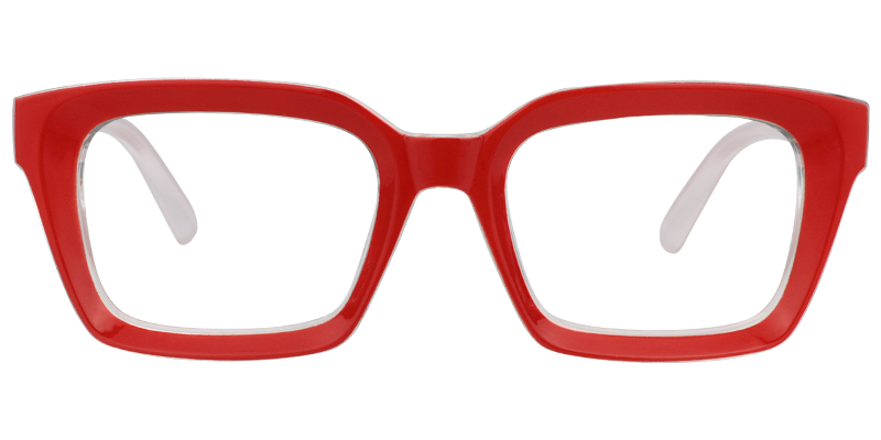 Rectangle Red Reading Glasses | Zeelool Reading Glasses0