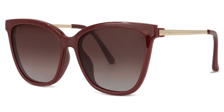 Tranika Cateye Dark-Red Glasses