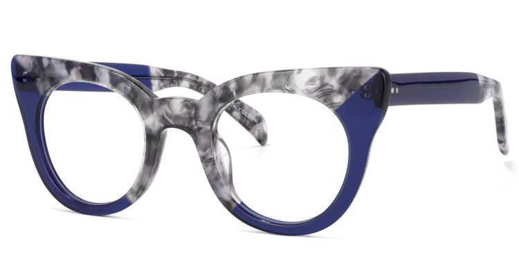 Godwin Cateye Blue Glasses