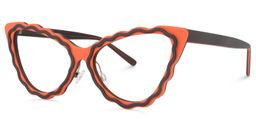 Farley Cateye Orange Glasses1
