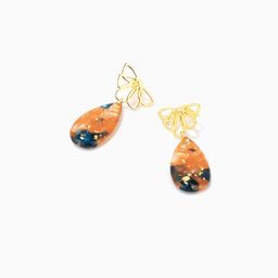 Stylish Water-Drop Shape Orange Earrings0