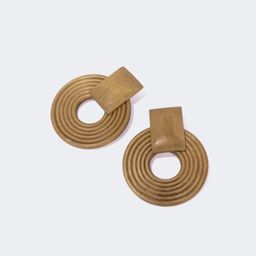 Stylish Acetate Brown Earrings0