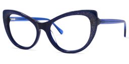 Fairie Cateye Blue Glasses2