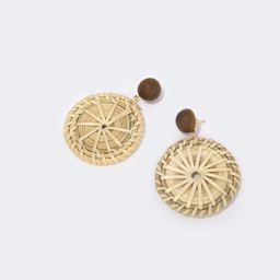 Vintage Round Weave Earrings0