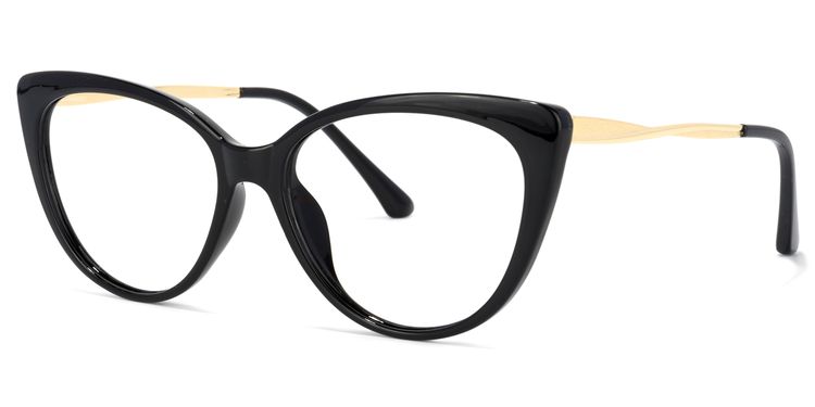 Marcus Cateye Black Glasses