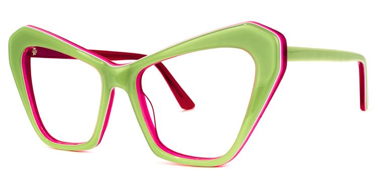 Benita Cateye Green Glasses