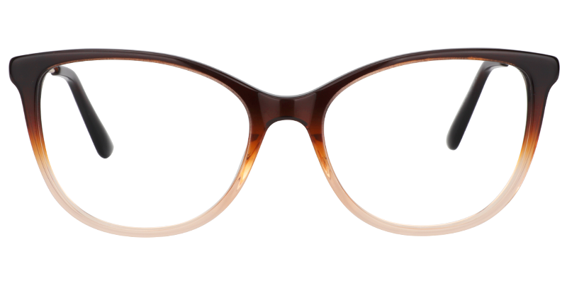 Round Brown Glasses | Zeelool Eyeglass Frames0
