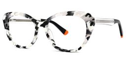 Glynda Cateye Marble Glasses1