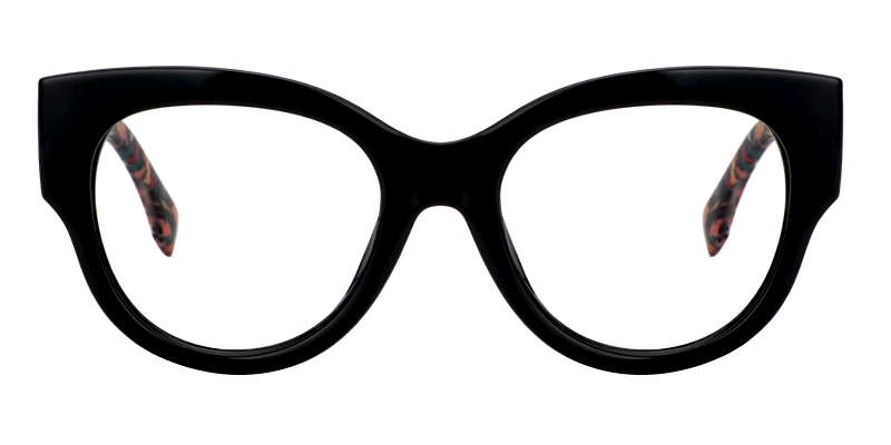 Round Black Eyeglasses0