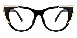 Evelyn Cateye Black Glasses0