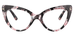 Kristin Cat Eye Pink Floral Glasses0