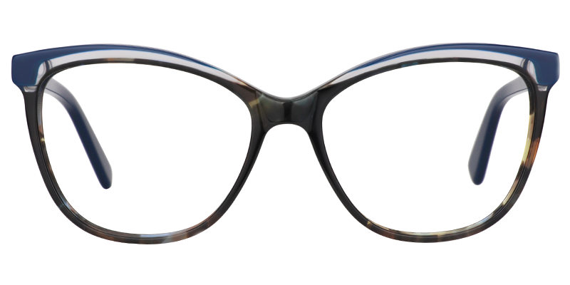 Cateye Dark Blue Glasses | Zeelool Eyeglasses0