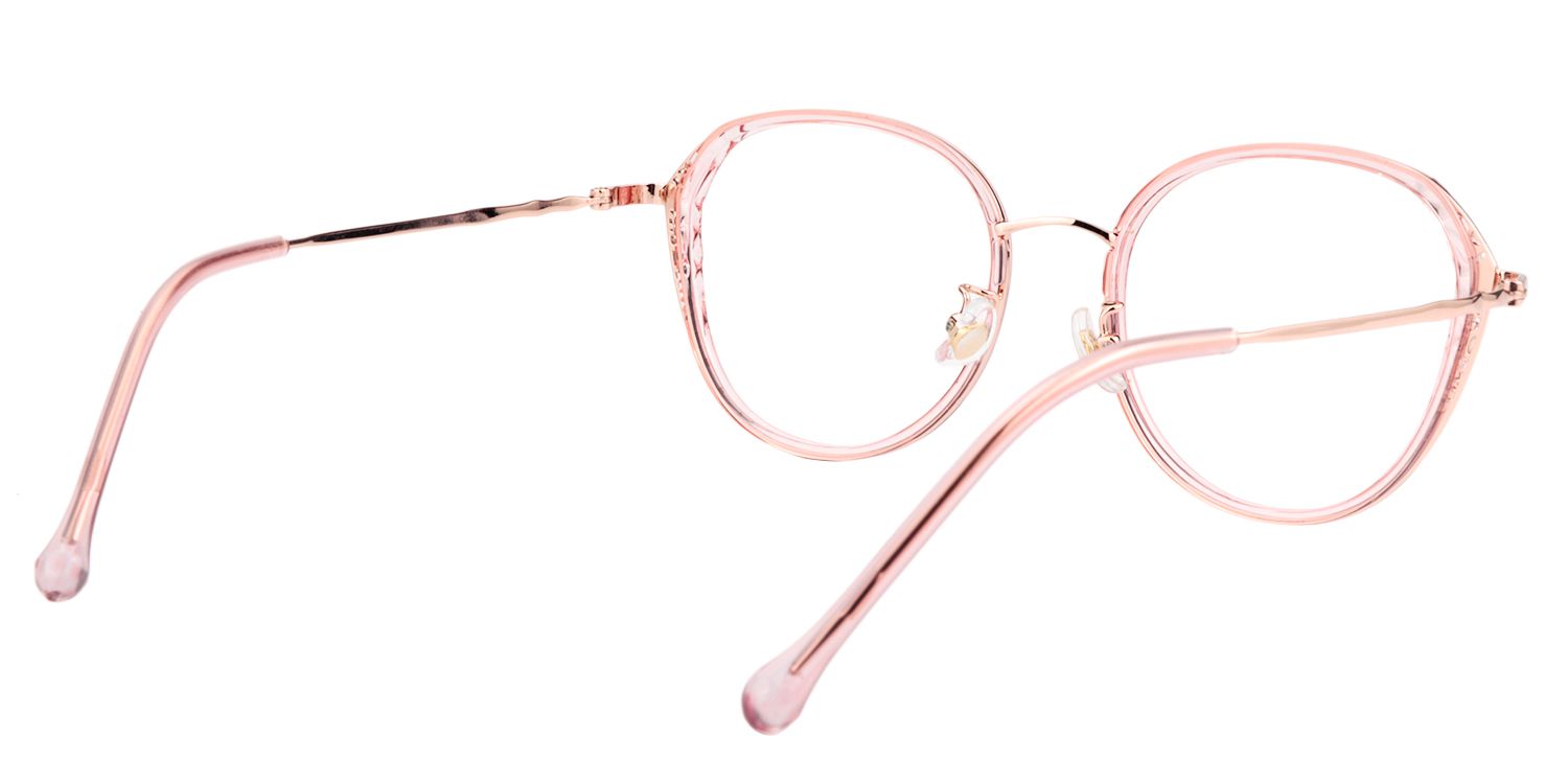 Round Pink Glasses | Zeelool Glasses5