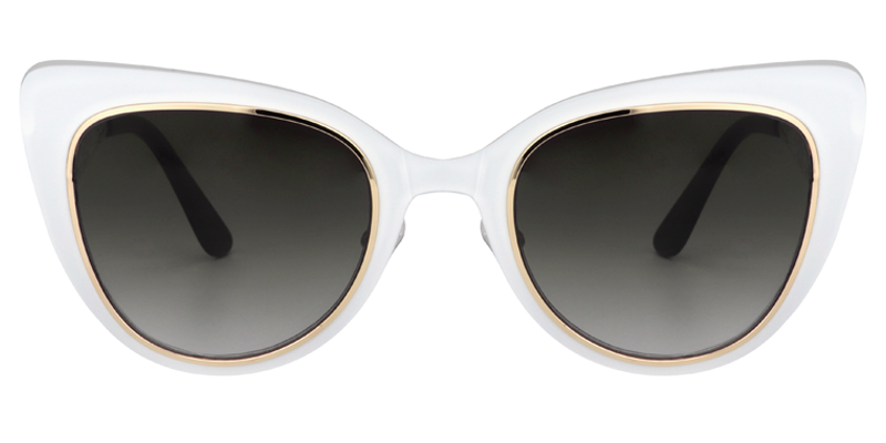 Cateye White Sunglasses | Zeelool Sunglasses0
