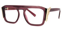 Makayla Square Dark-Red Glasses1