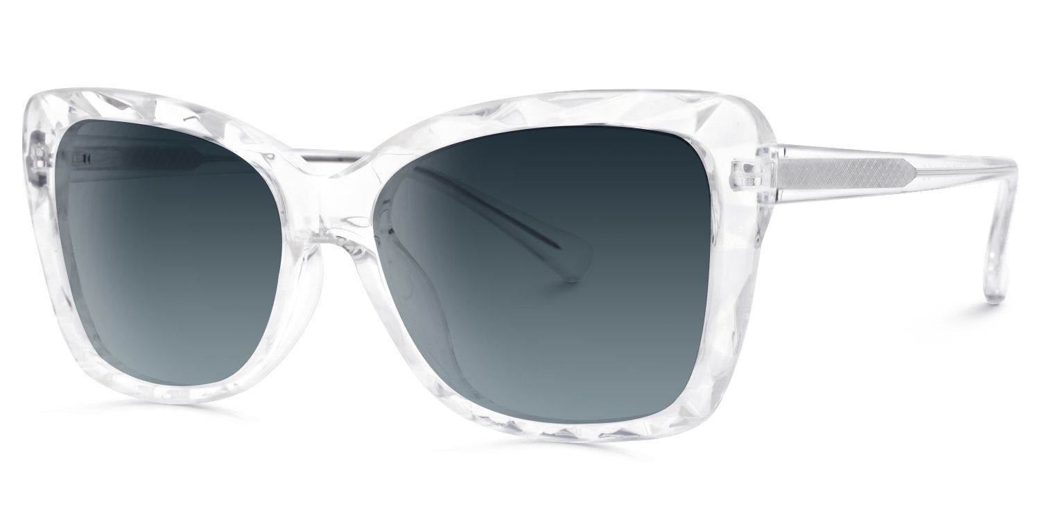 Edna Rectangle Clear Sunglasses for Women & Men | ZEELOOL CA1