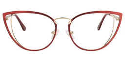Eras Cateye Red&Gold Glasses0
