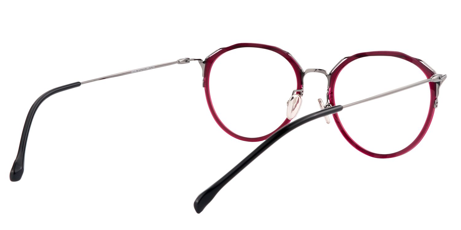 Round Red Glasses | Zeelool Glasses5