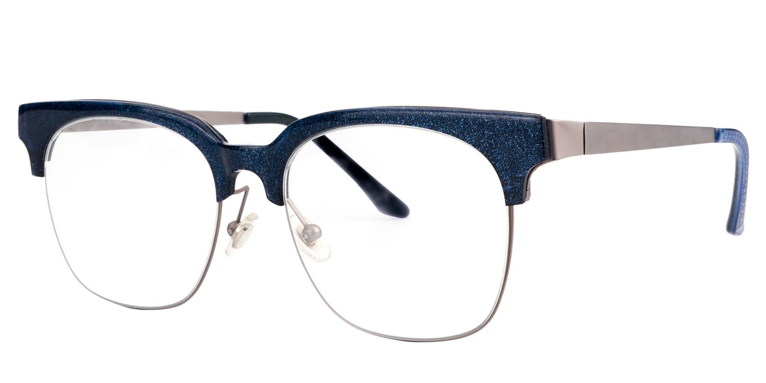Square Dark Blue Glasses | Zeelool Glasses3