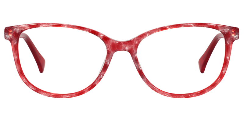 Oval Red Glasses | Zeelool Prescription Eyeglasses0