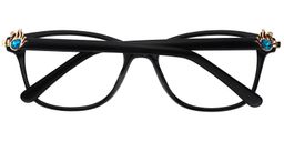 Jenna Rectangle Black Glasses4