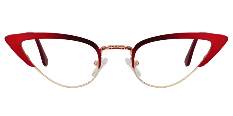 Cateye Red Glasses | Zeelool Eyeglass Frames0