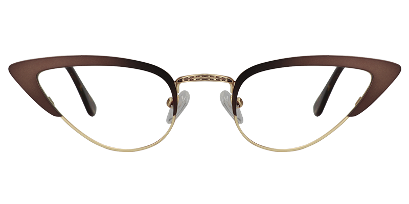Cateye Burnt Umber Glasses | Zeelool Eyeglass Frames0