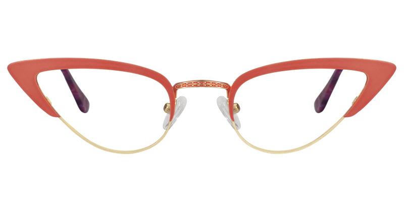 Living Coral Cateye Glasses | Zeelool Eyeglass Frames0